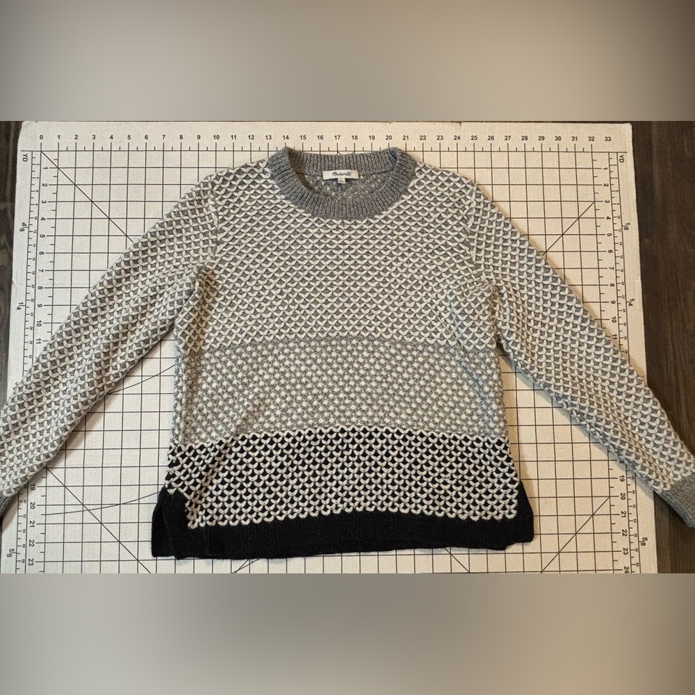 Madewell Women’s Size Medium Geo-Block Pullover Sweater - Picture 3 of 7